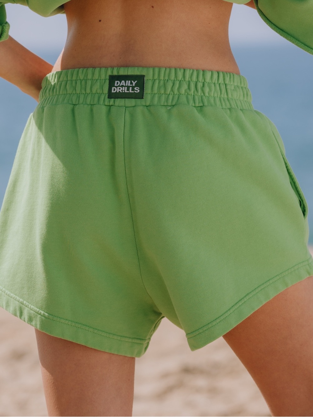 Daily Drills NWT LUCKY Green Women’s Super Shorts- M/L - Picture 3 of 5